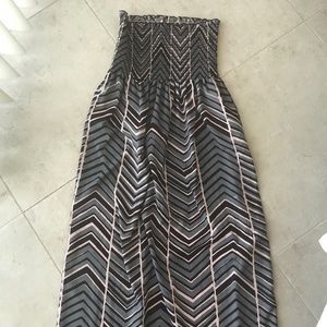 Strapless maxi dress